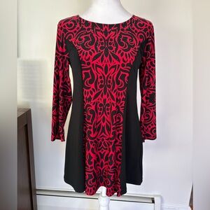 🎾Style & Co. Red and Black Tunic Top